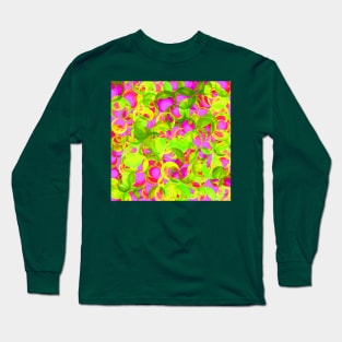 Bubble Abstract Yellow Lime Purple Red Long Sleeve T-Shirt